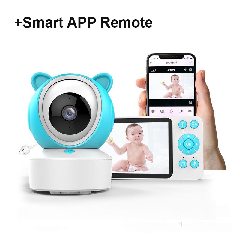 Momobebe 5 Inch Baby Monitor HD Camera with Remote App, Two Way Talk and Night Vision
